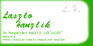 laszlo hanzlik business card